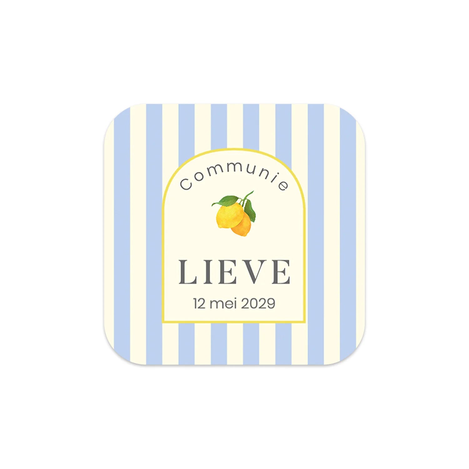 Sticker 15 stuks (5 x 5cm) - Communie meisjes