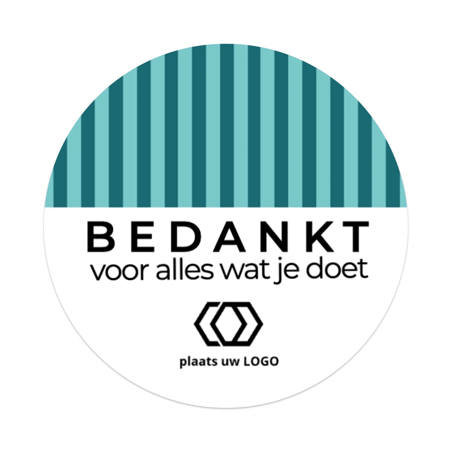 Persoonlijke stickers 12 stuks (6,35cm) - Zakelijk
