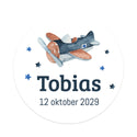 Stickers 12 stuks (6,35cm) - Geboorte jongens