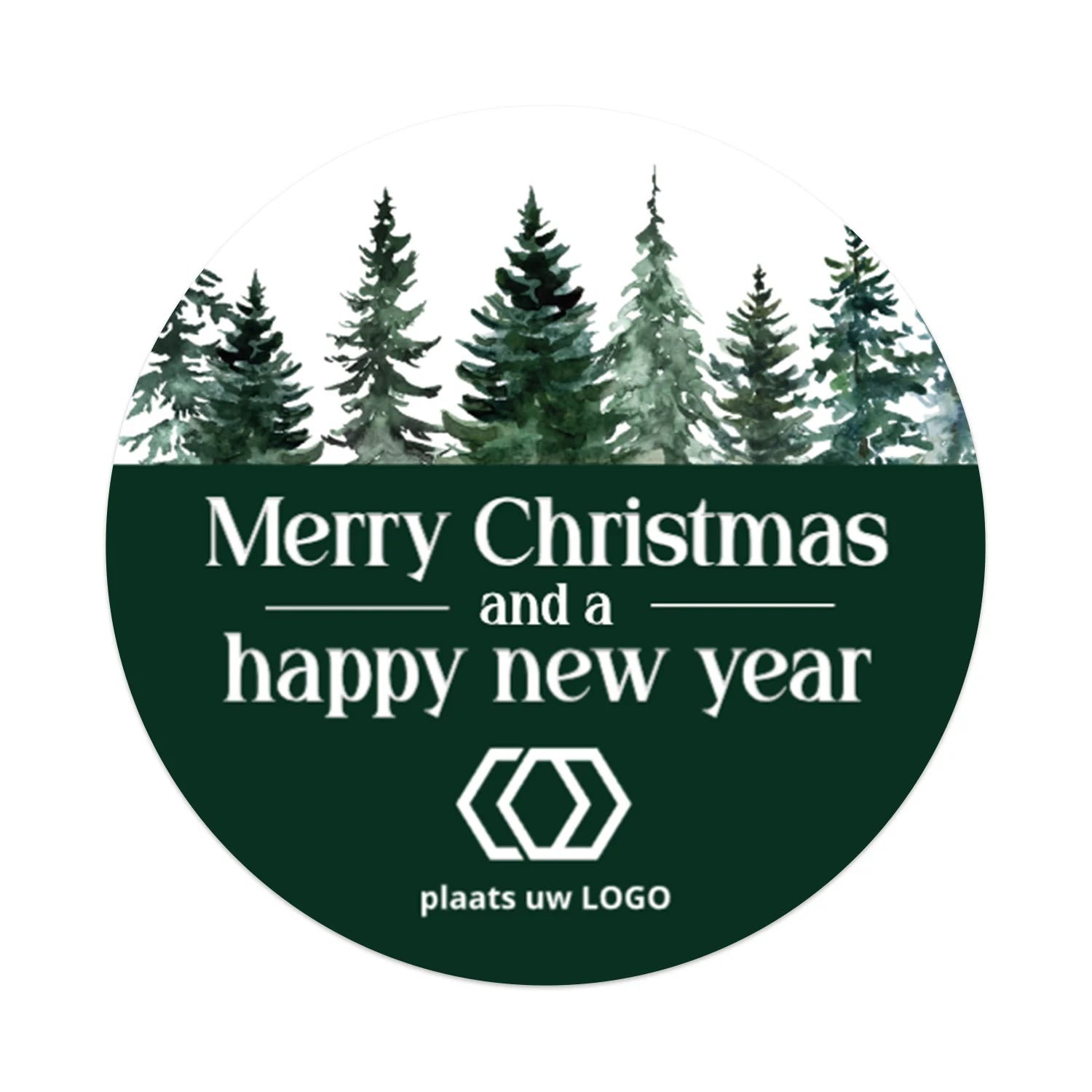 Persoonlijke stickers 12 stuks (6,35cm) - Kerst - Bedankjes.nl