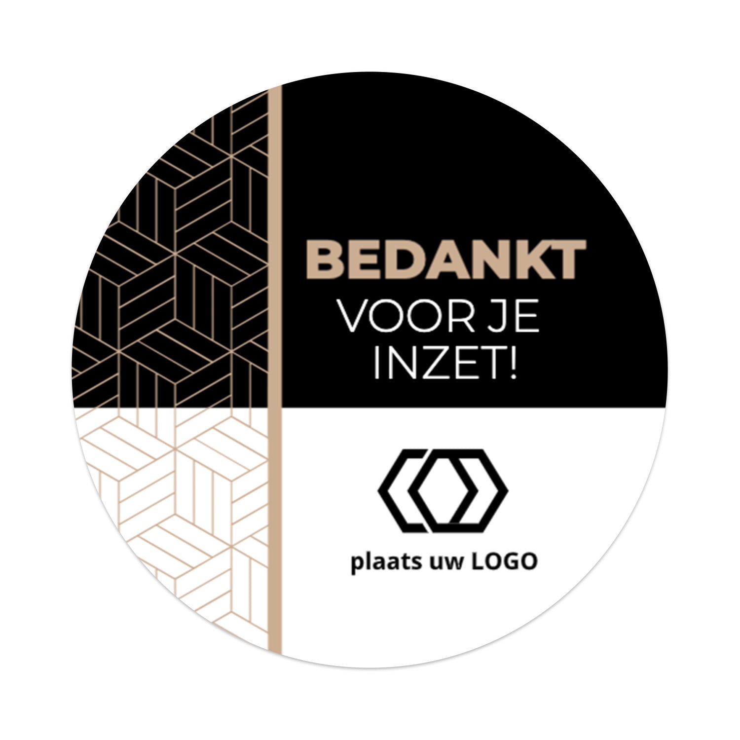 Persoonlijke stickers 12 stuks (6,35cm) - Bedankt - Bedankjes.nl