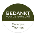 Persoonlijke stickers 6 stuks (6,4 x 5,7cm) - Collega