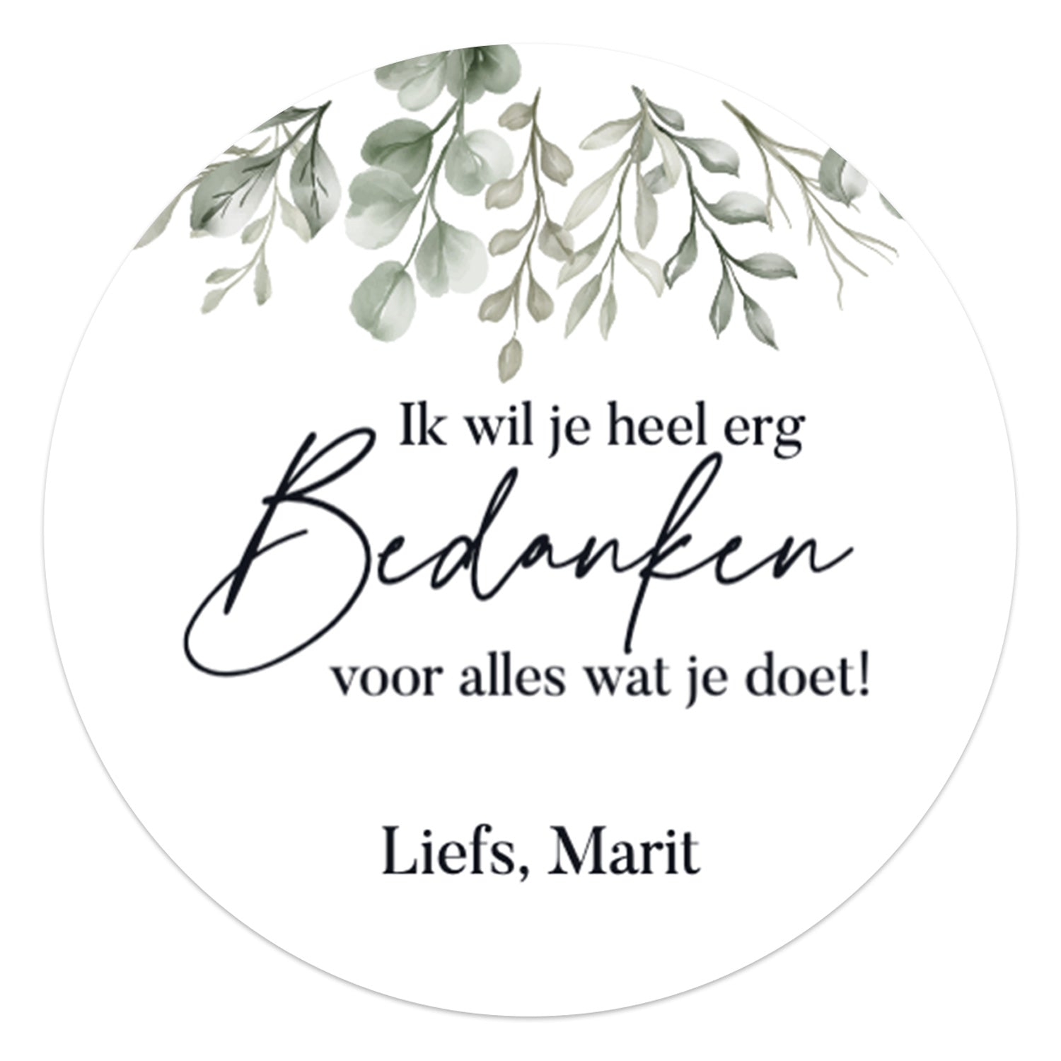 Persoonlijke stickers 6 stuks (7,5cm) - Bedankt - Bedankjes.nl