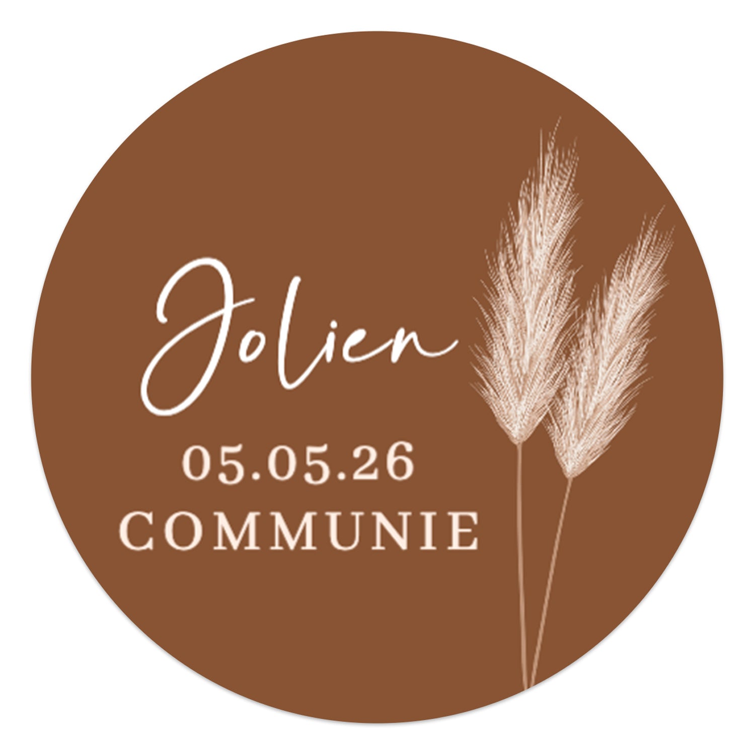 Stickers 6 stuks (7,5cm) - Communie meisjes - Bedankjes.nl