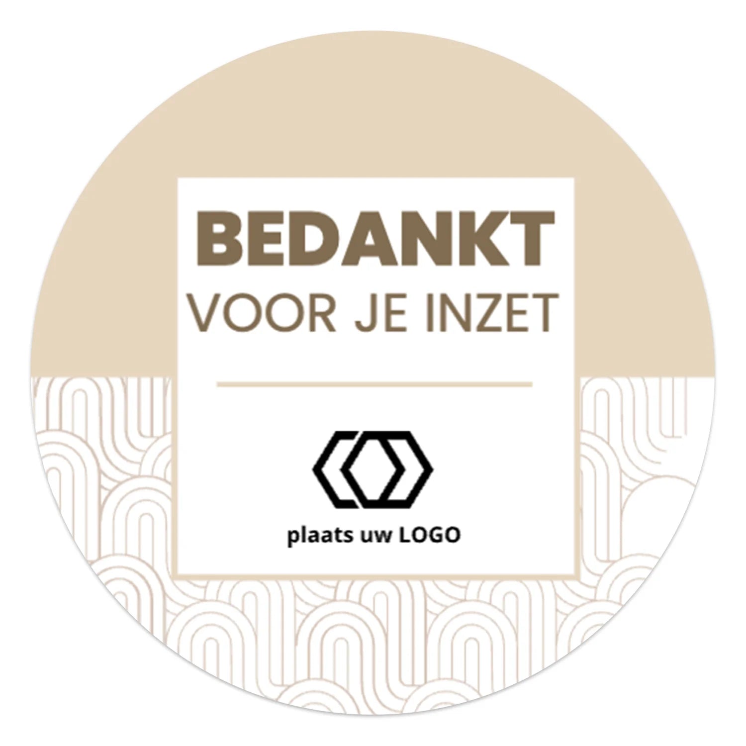 Persoonlijke stickers 6 stuks (7,5cm) - Zakelijk