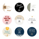 Persoonlijke stickers 24 stuks (4cm)- Zakelijk