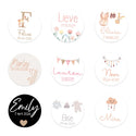 Stickers 24 stuks (4cm) - Geboorte meisjes