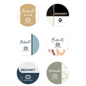 Persoonlijke stickers 18 stuks (5cm) - Zakelijk - Bedankjes.nl