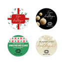 Persoonlijke stickers 12 stuks (6,35cm) - Kerst - Bedankjes.nl
