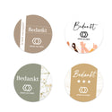 Persoonlijke stickers 12 stuks (6,35cm) - Zakelijk - Bedankjes.nl