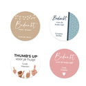 Persoonlijke stickers 12 stuks (6,35cm) - Bedankt - Bedankjes.nl