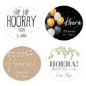 Persoonlijke stickers 6 stuks (6,4 x 5,7cm) - Verjaardag