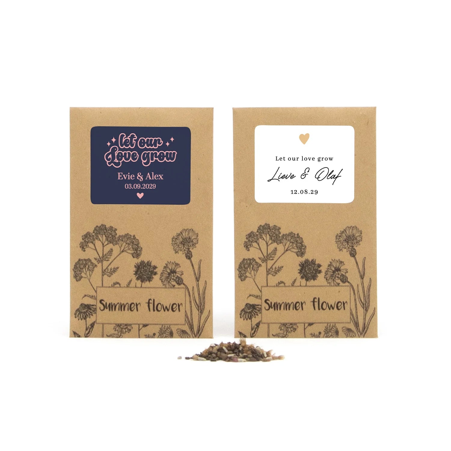 Summer flower zakje - Trouwen - Bedankjes.nl