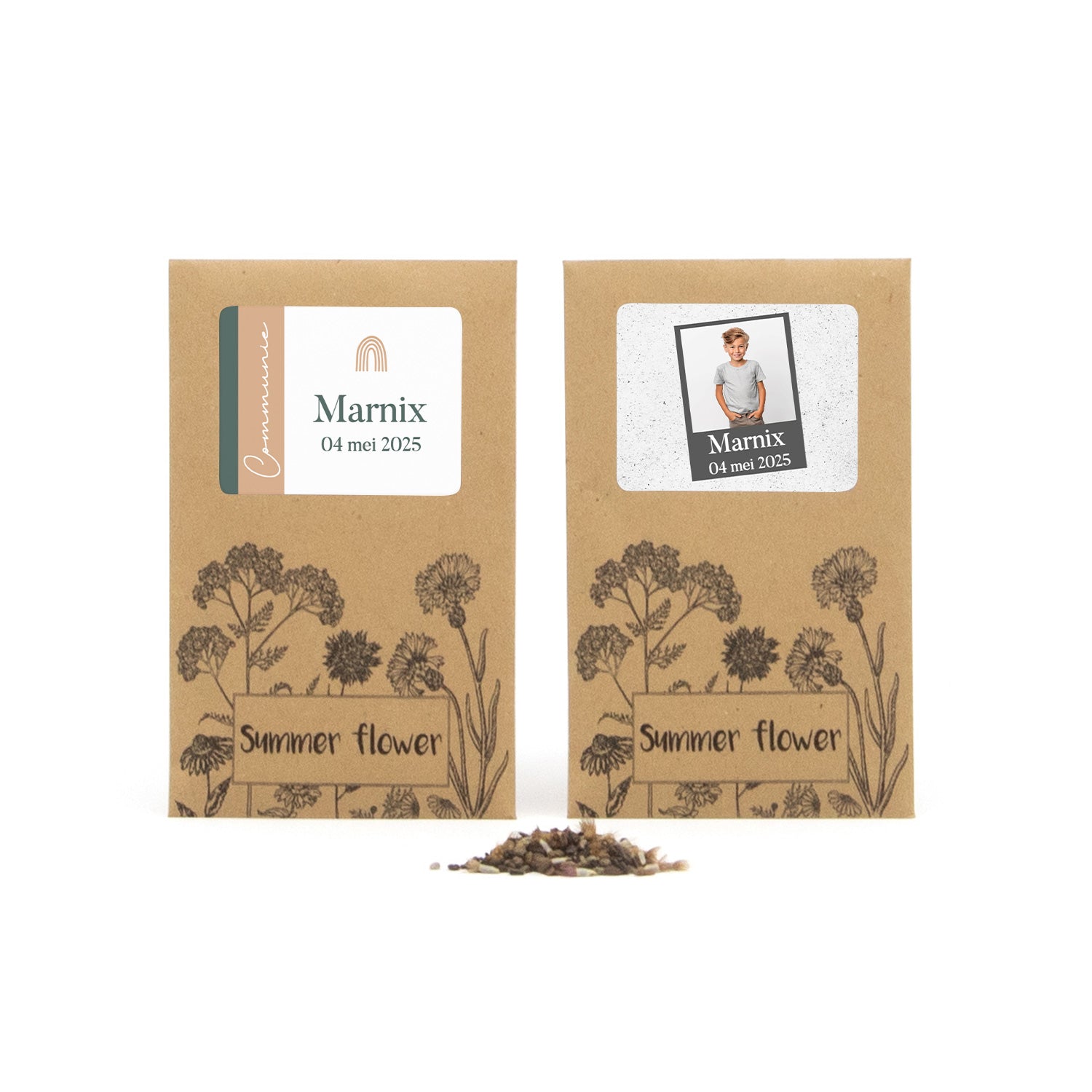 Summer flower zakje - Communie jongen - Bedankjes.nl