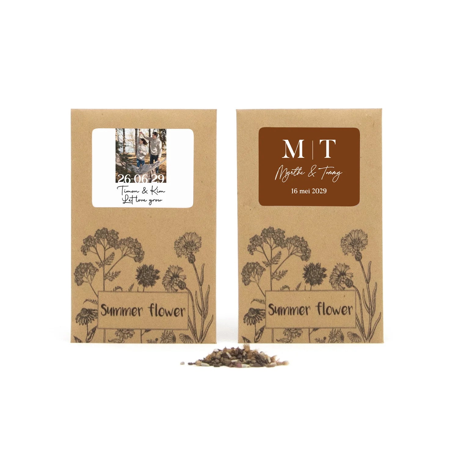 Summer flower zakje - Trouwen - Bedankjes.nl