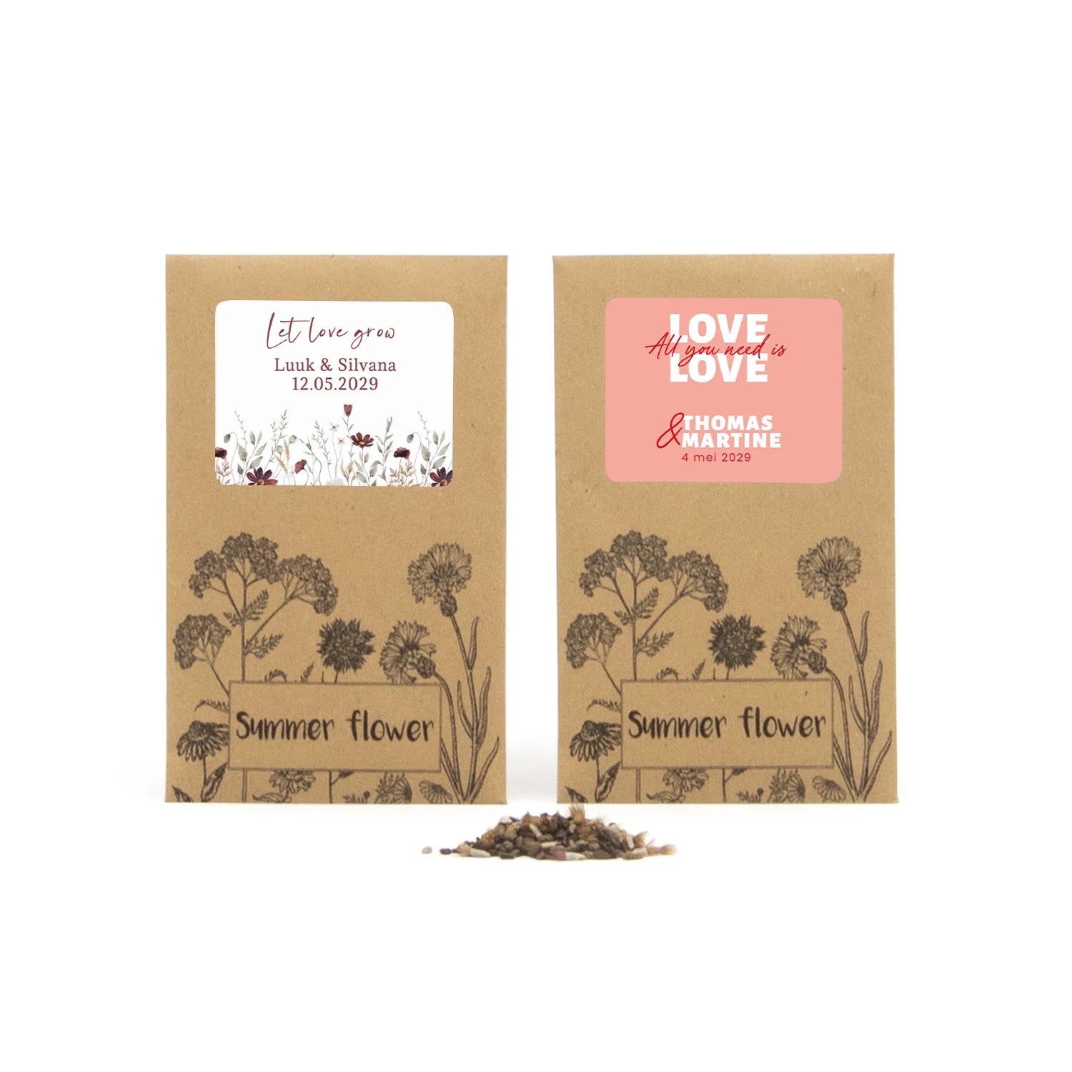 Summer flower zakje - Trouwen - Bedankjes.nl