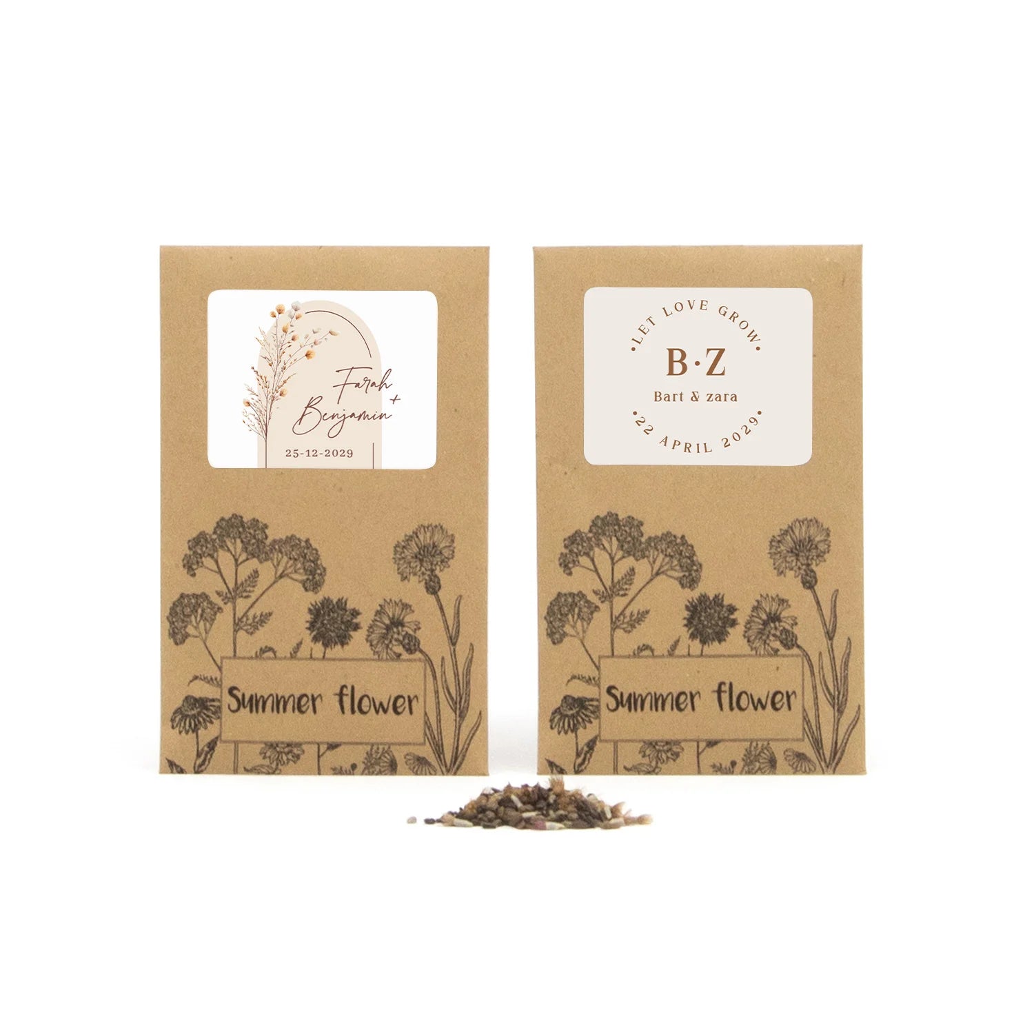 Summer flower zakje - Trouwen - Bedankjes.nl