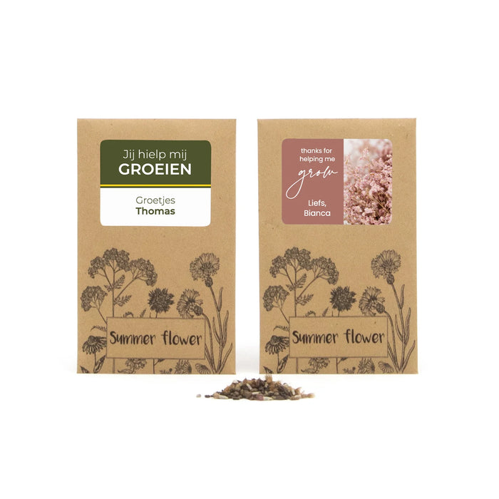 Summer flower zakje - Afscheid collega Summer flower zakje - Afscheid collega