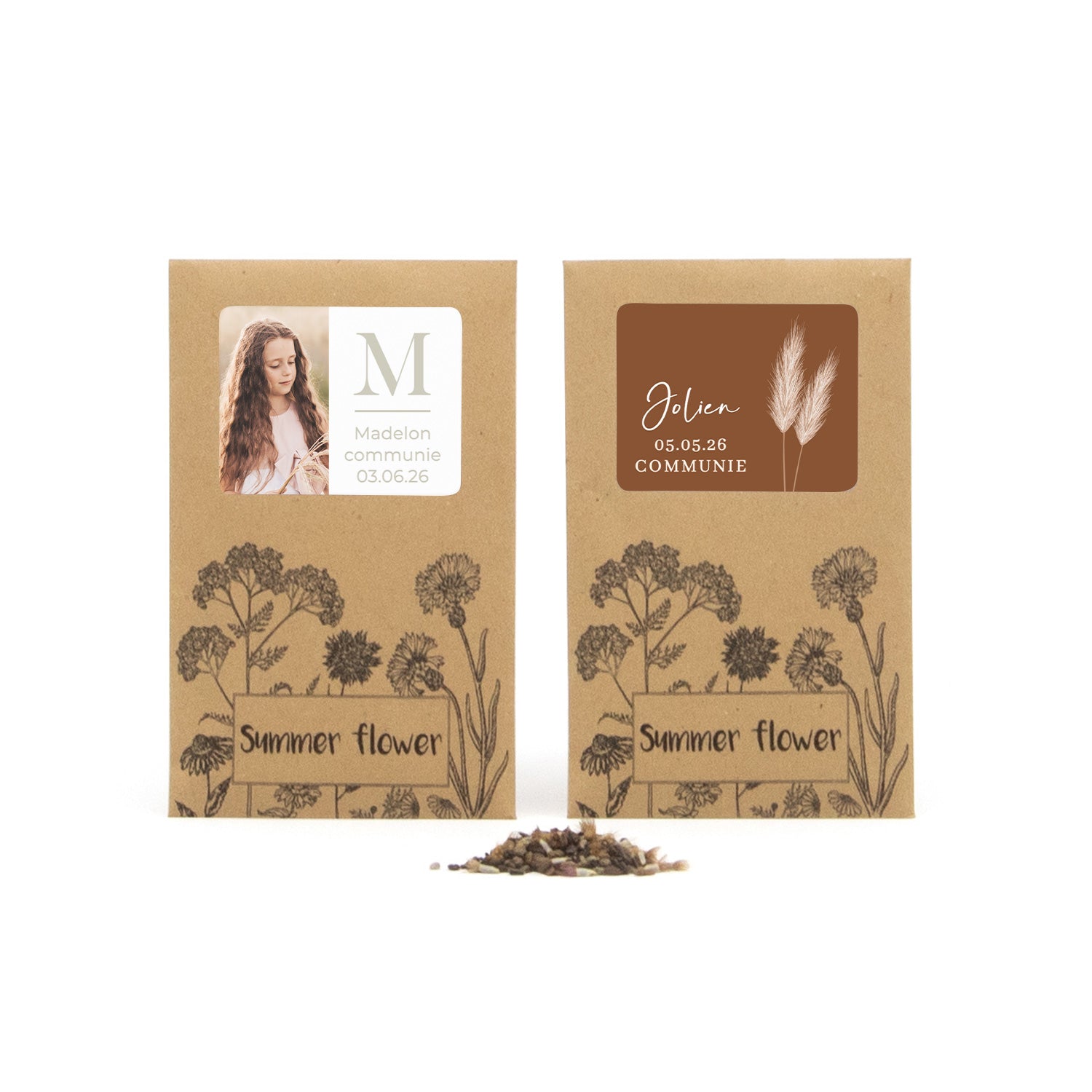 Summer flower zakje - Communie meisjes - Bedankjes.nl