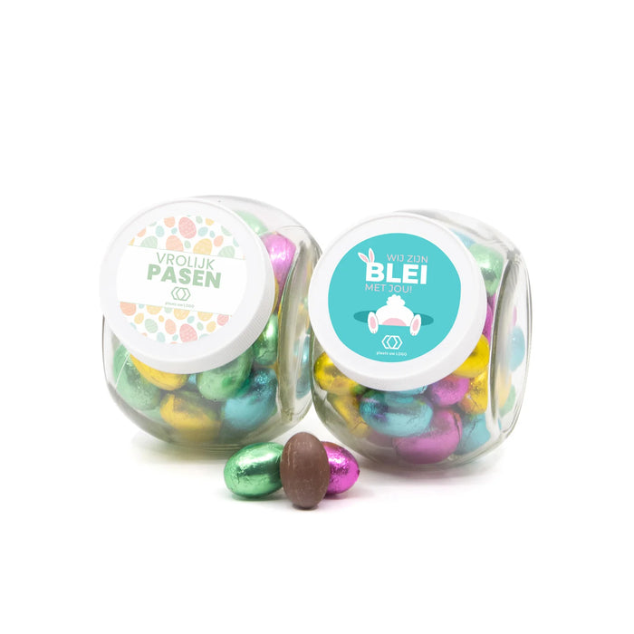 Glazen snoeppot 0,4L met paaseitjes - Pasen Glazen snoeppot 0,4L met paaseitjes - Pasen