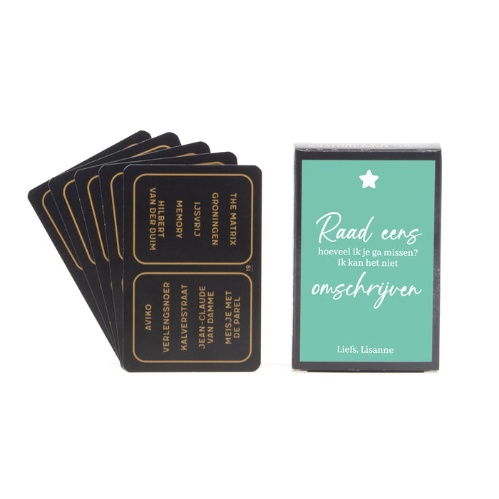 Kaartspel omschrijven & raden - Afscheid Collega Kaartspel omschrijven & raden - Afscheid Collega