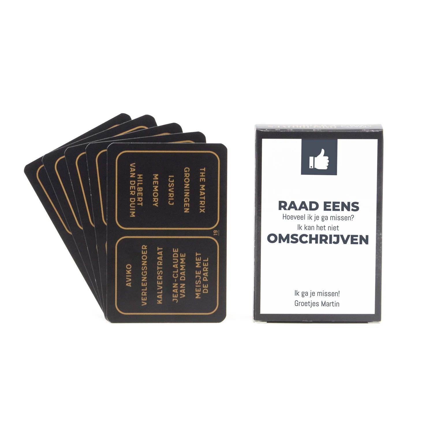 Kaartspel omschrijven & raden - Afscheid Collega - Bedankjes.nl