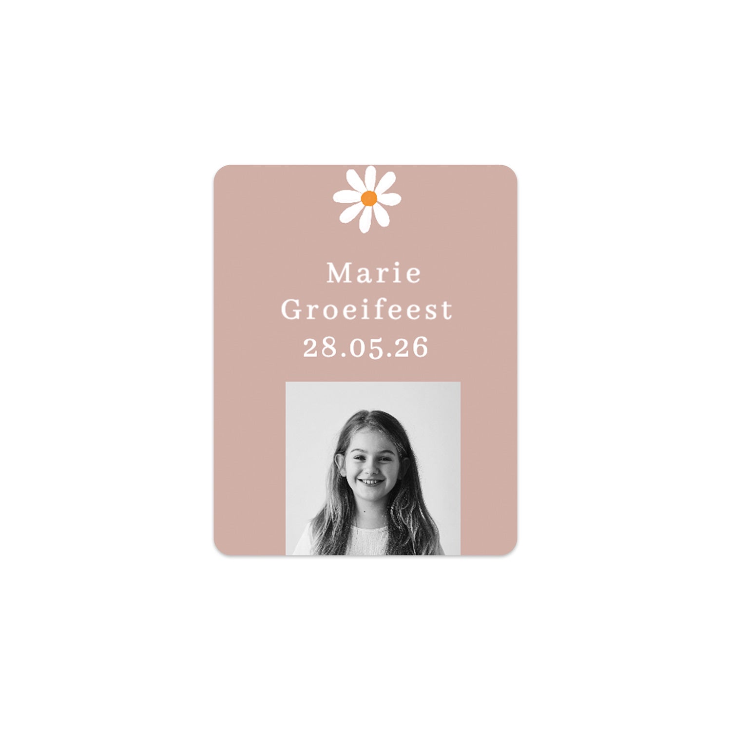 Persoonlijke stickers 30 stuks (3,5 x 4,5 cm) - Communie meisje - Bedankjes.nl
