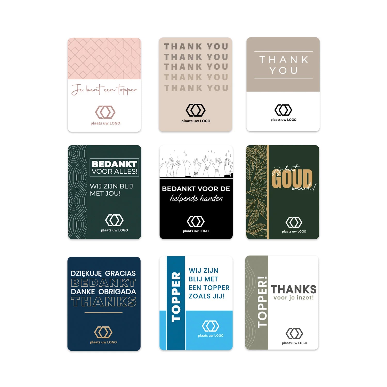 Persoonlijke stickers 30 stuks (3,5 x 4,5 cm) - Zakelijk - Bedankjes.nl