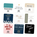 Persoonlijke vierkante stickers 15 stuks (5 x 5cm) - Zakelijk