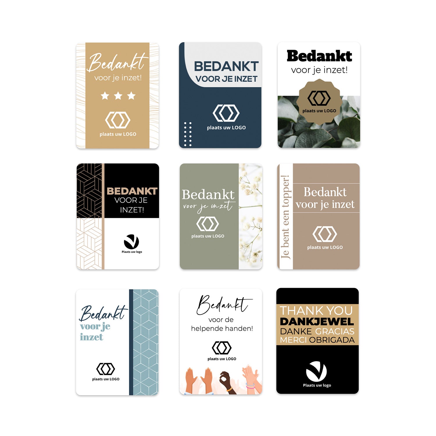 Persoonlijke stickers 30 stuks (3,5 x 4,5 cm) - Zakelijk - Bedankjes.nl