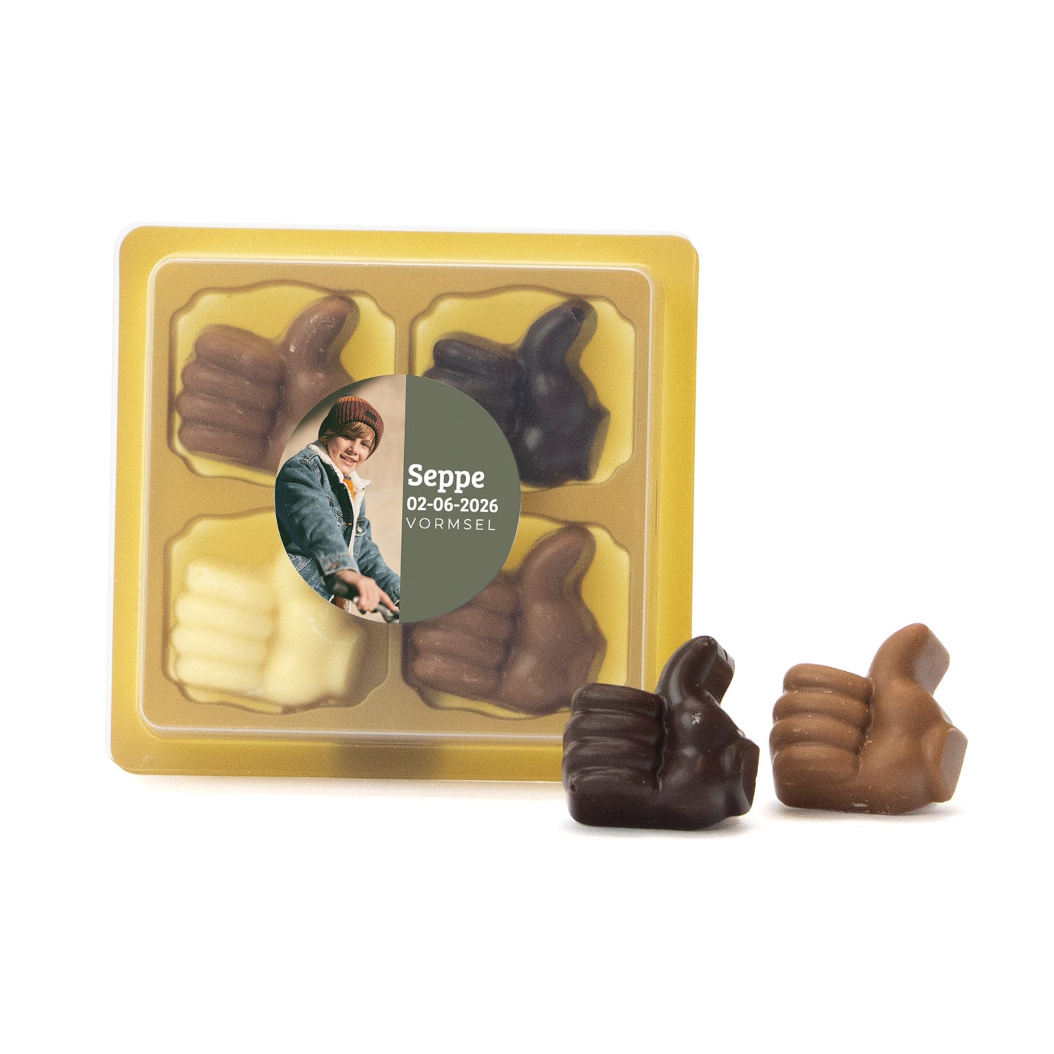 Chocolade Duimpjes - Communie Jongens - Bedankjes.nl