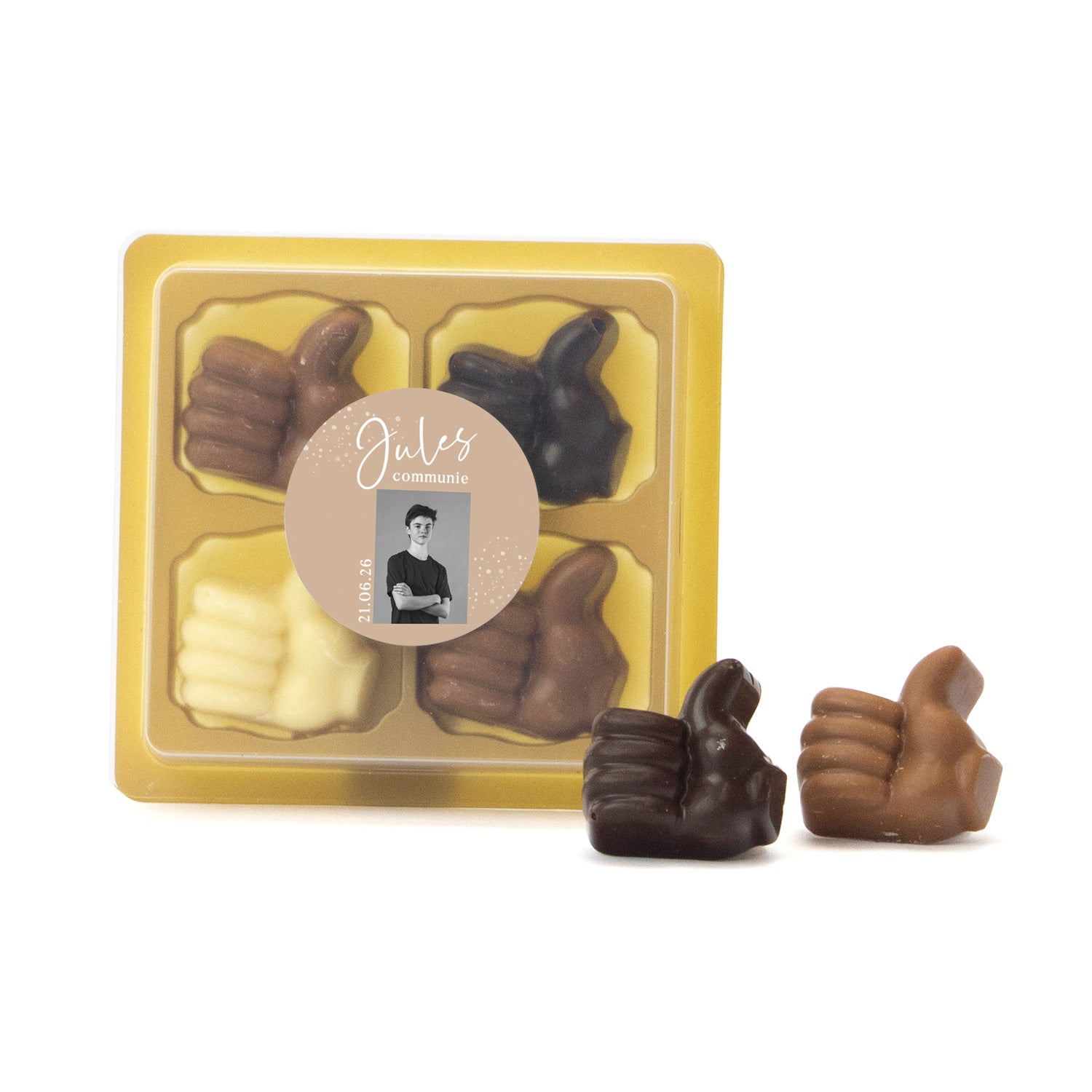 Chocolade Duimpjes - Communie Jongens - Bedankjes.nl