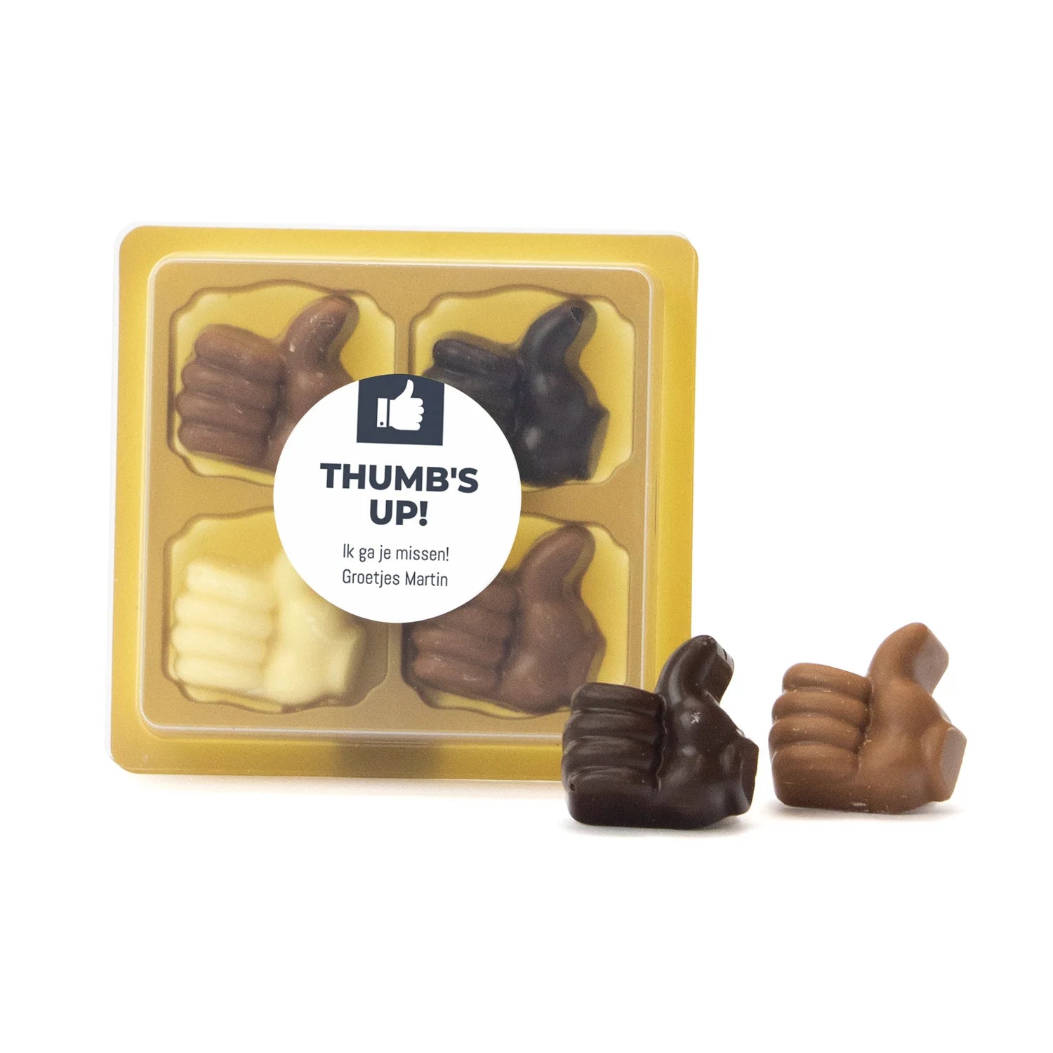 Thumb's UP voor de samenwerking - Afscheid collega - Bedankjes.nl