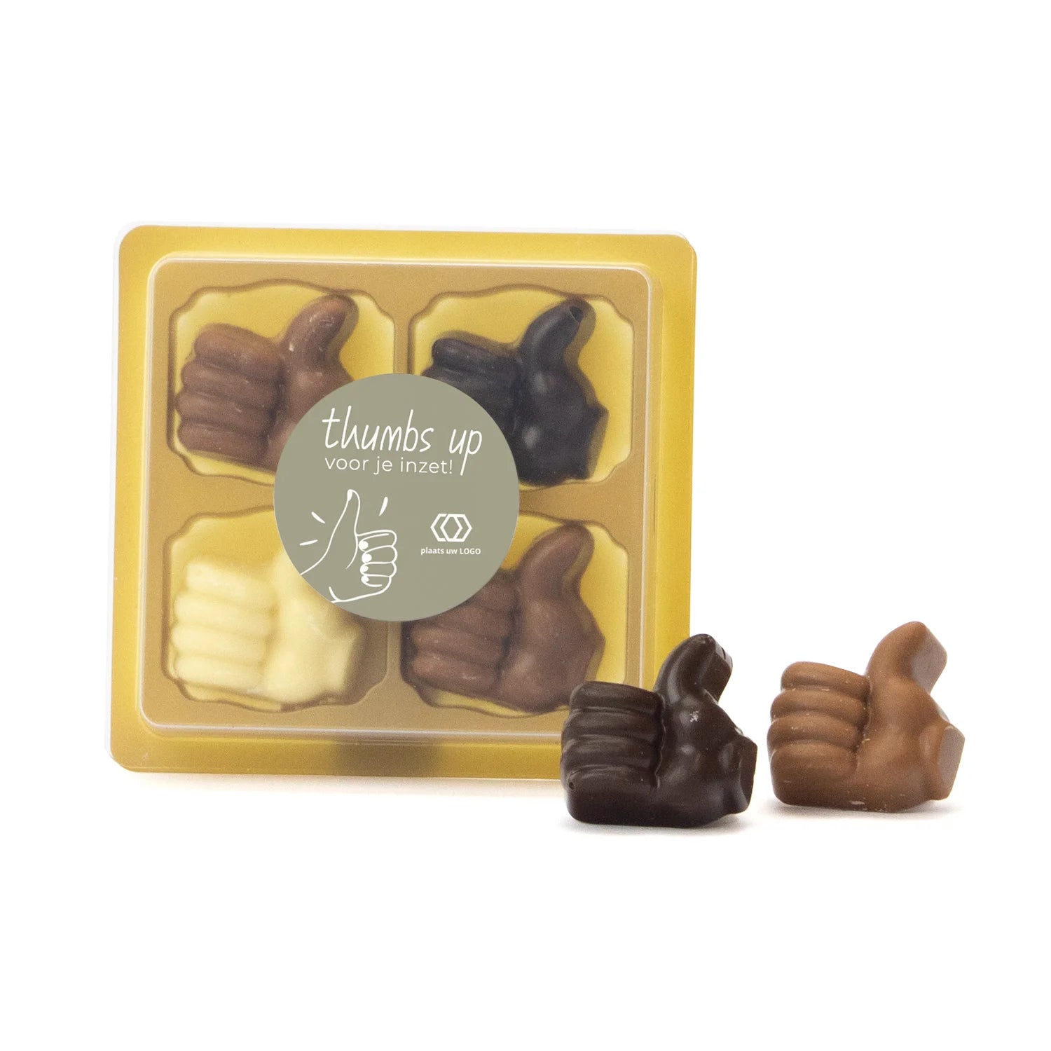 Thumbs UP 4 voor je inzet - Kerst - Bedankjes.nl