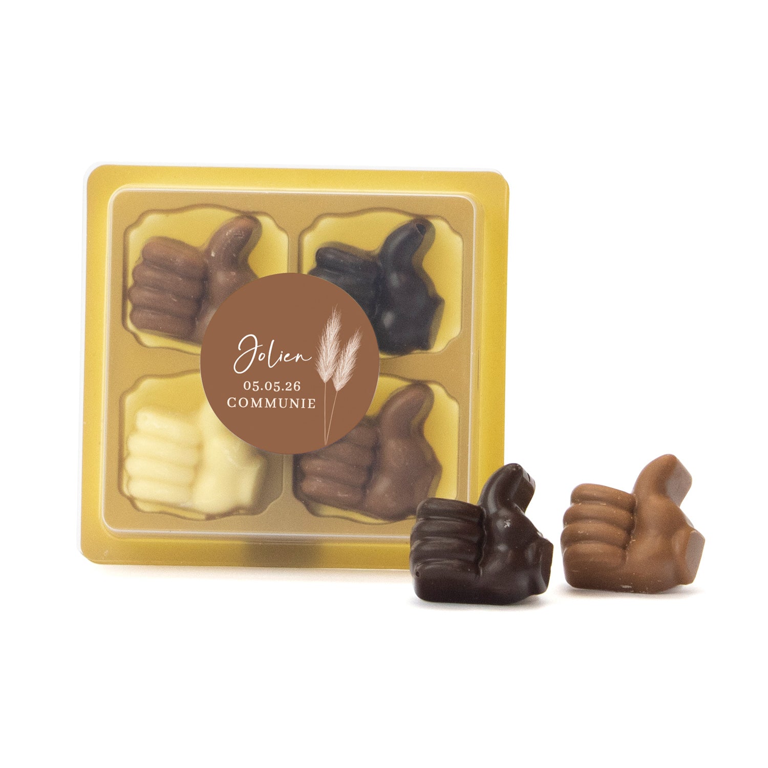 Chocolade Duimpjes - Communie Meisjes - Bedankjes.nl