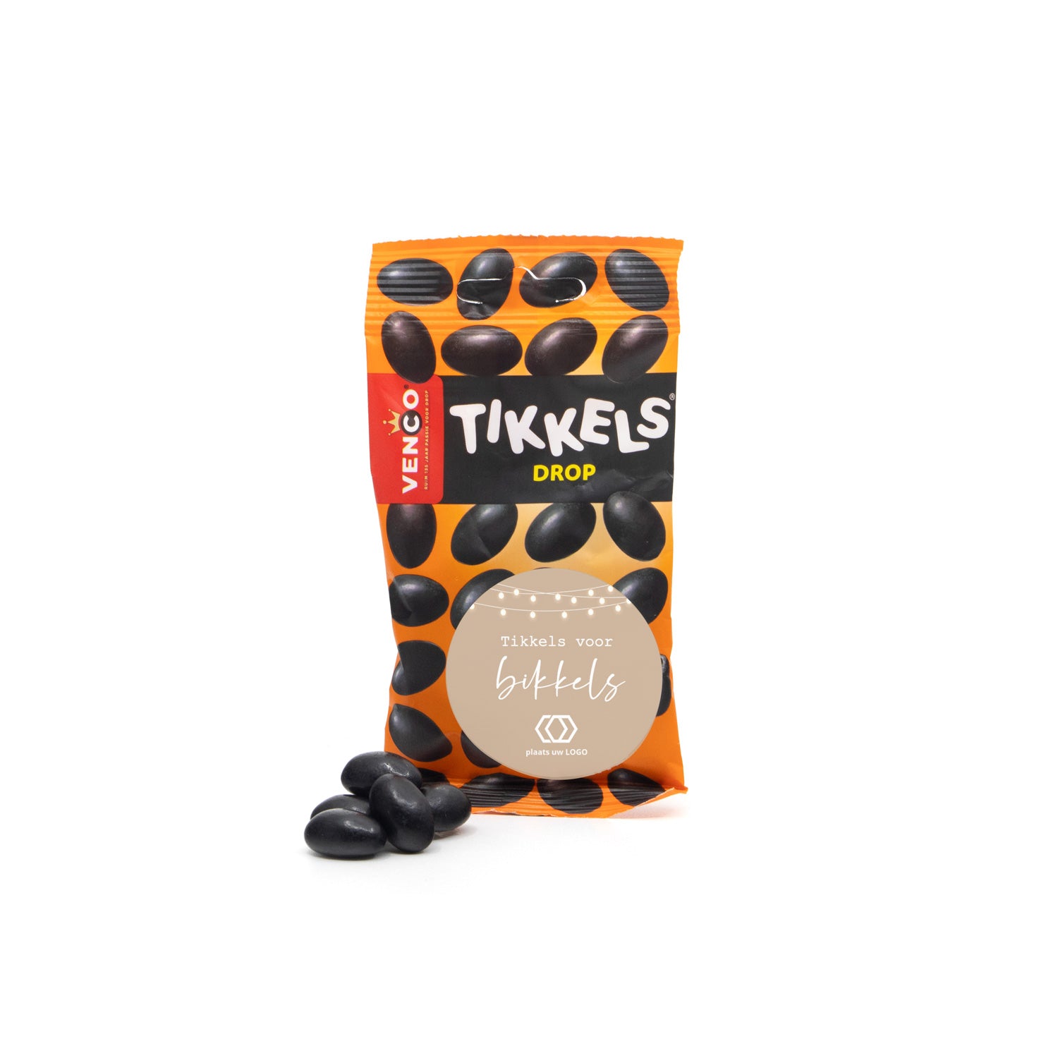 Tikkels voor bikkels met eigen etiket - Vrijwilliger - Bedankjes.nl