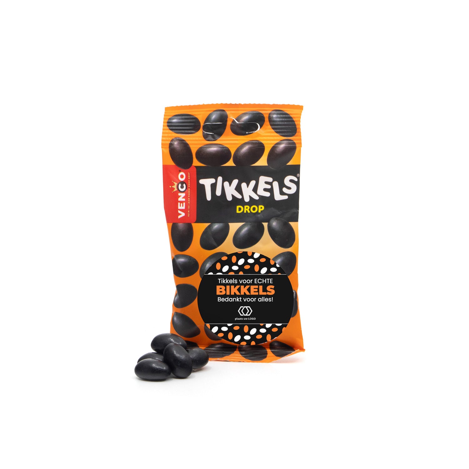 Tikkels voor bikkels met eigen etiket - Zakelijk - Bedankjes.nl