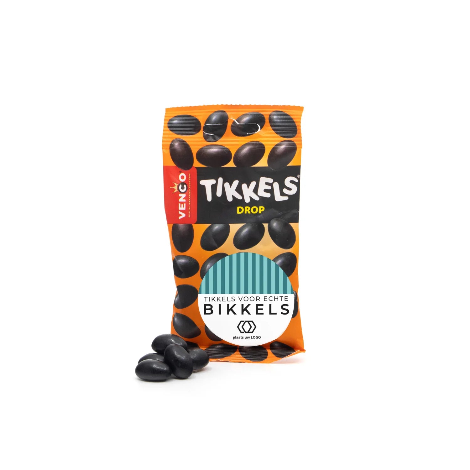 Tikkels voor bikkels met eigen etiket - Vrijwilliger - Bedankjes.nl