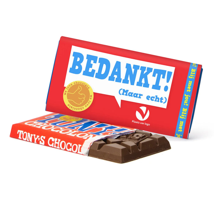 Tony's Chocolonely met eigen wikkel - Leraar Tony's Chocolonely met eigen wikkel - Leraar