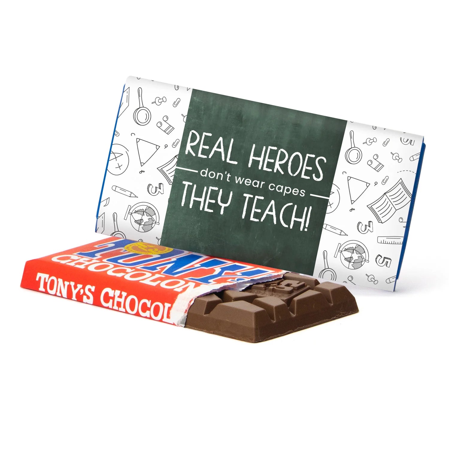 Tony's Chocolonely met eigen wikkel - Leraar - Bedankjes.nl