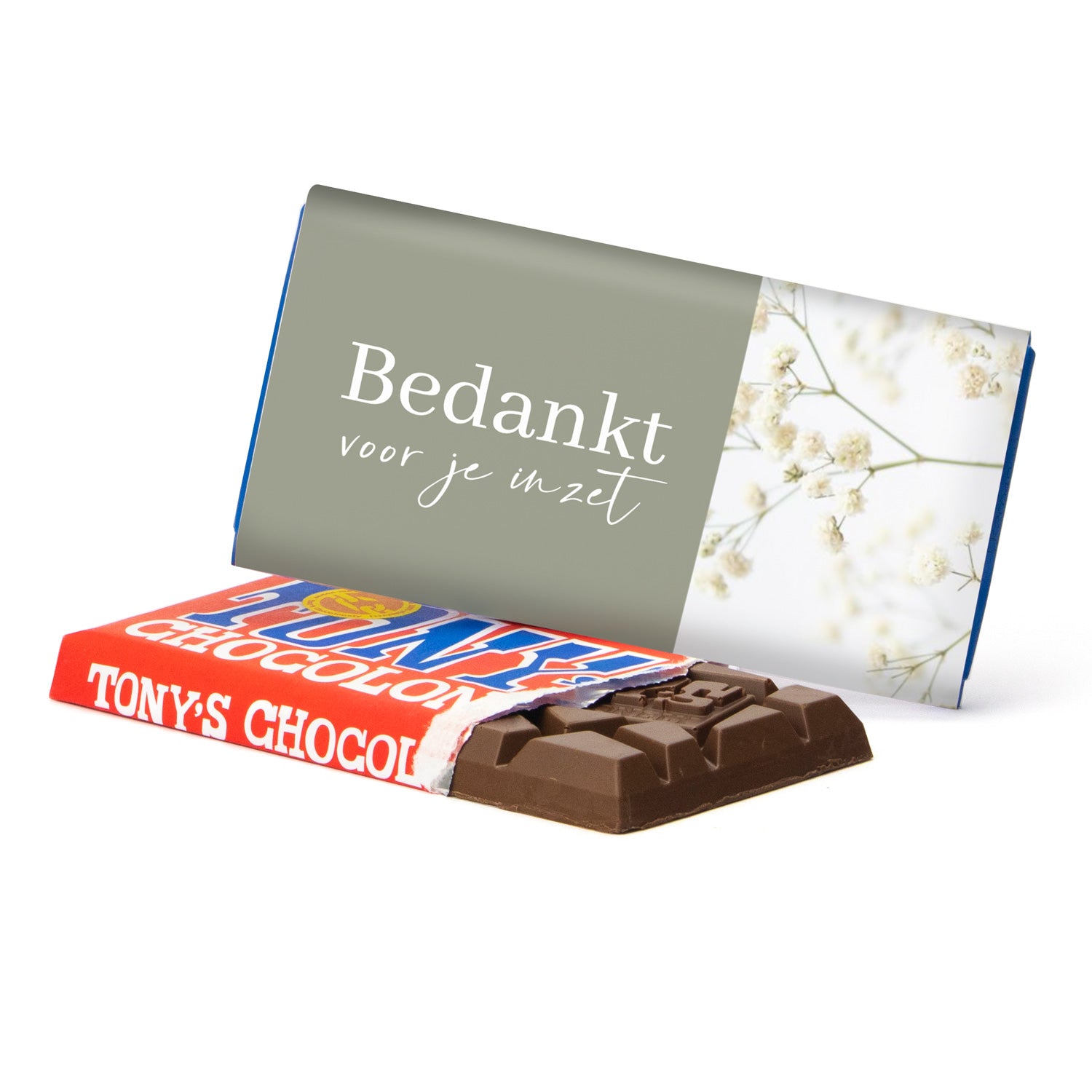 Tony's Chocolonely met eigen wikkel - Vrijwilliger - Bedankjes.nl