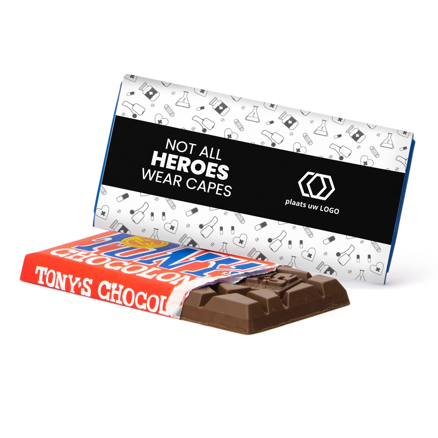 Tony's Chocolonely met eigen wikkel - Verpleging - Bedankjes.nl