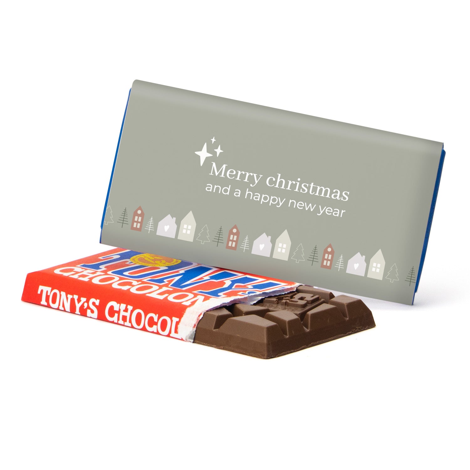 Tony's Chocolonely met eigen wikkel - Kerst - Bedankjes.nl