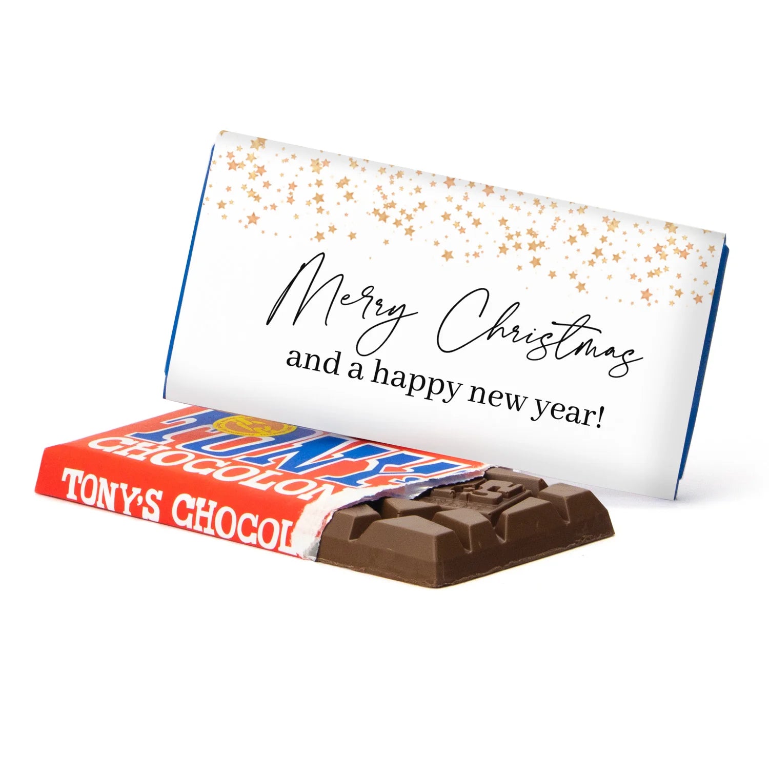 Tony's Chocolonely met eigen wikkel - Kerst - Bedankjes.nl