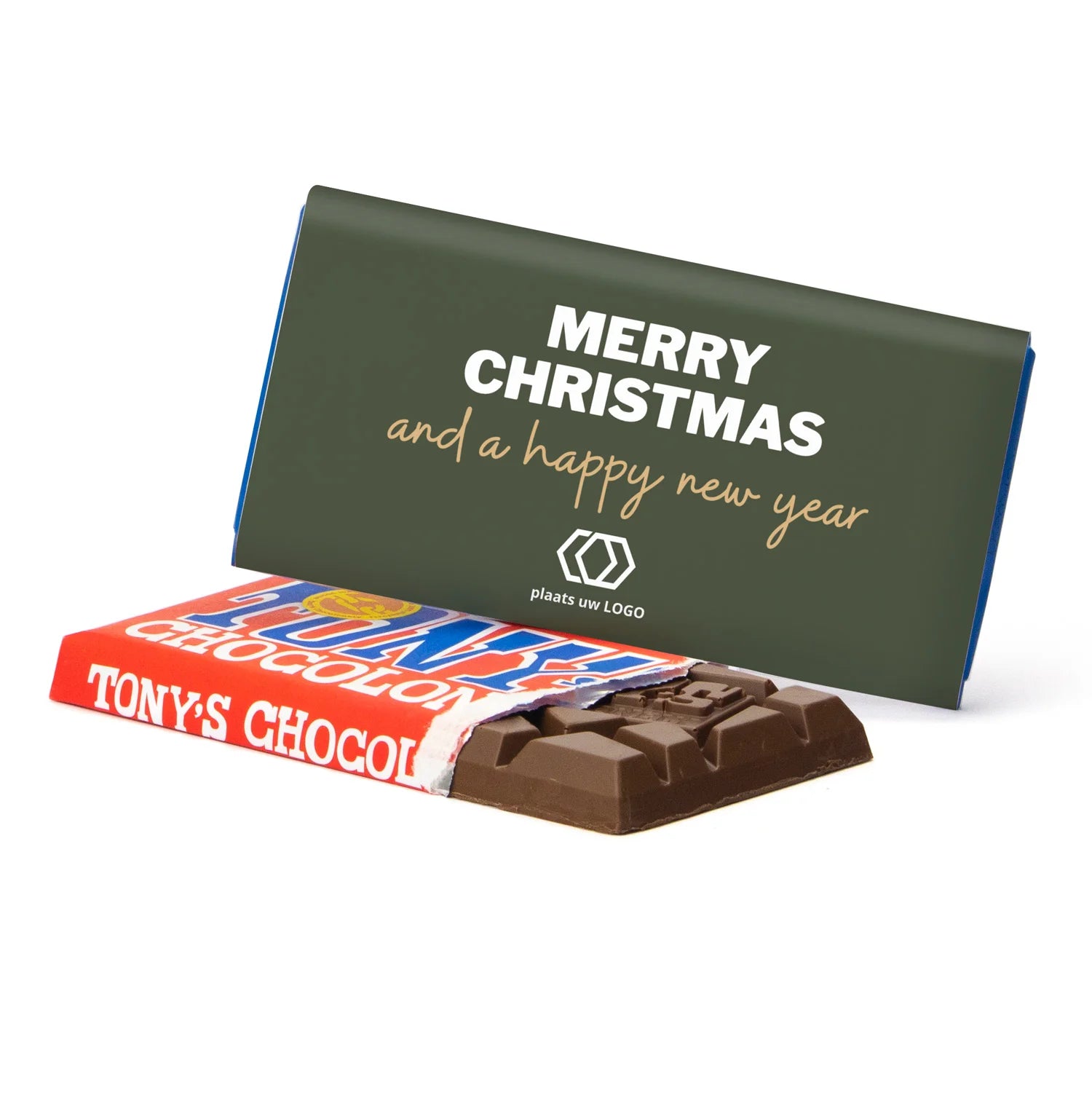 Tony's Chocolonely met eigen wikkel - Kerst - Bedankjes.nl