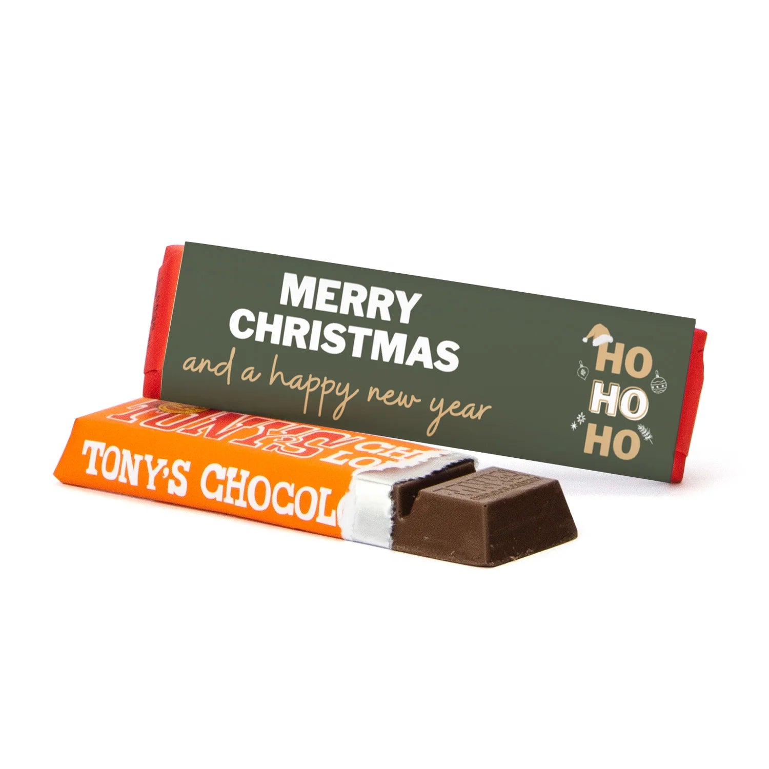 Tony Chocolonely 50 gram met eigen wikkel - Kerst - Bedankjes.nl