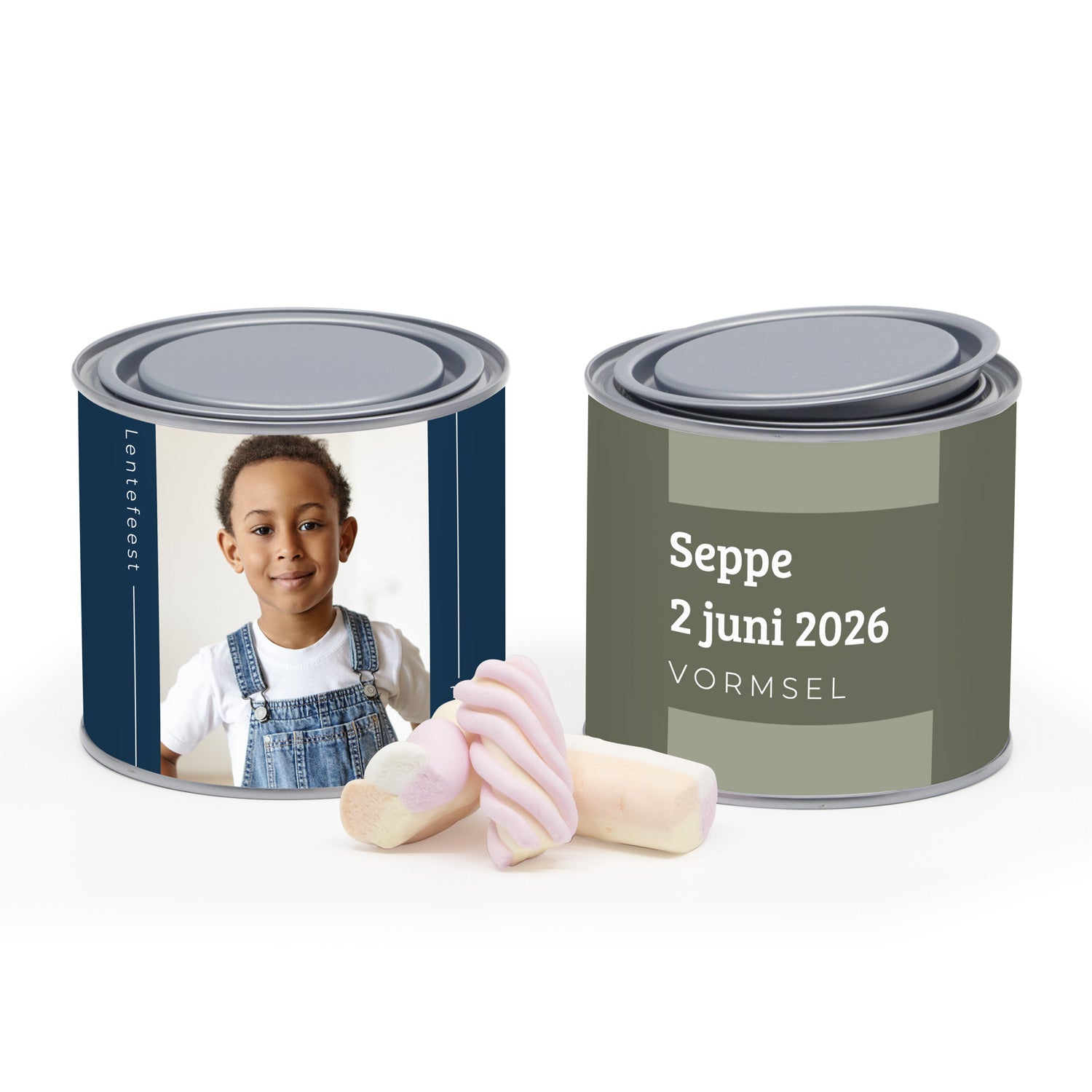 Verfblik medium met eigen wikkel - Communie jongens - Bedankjes.nl