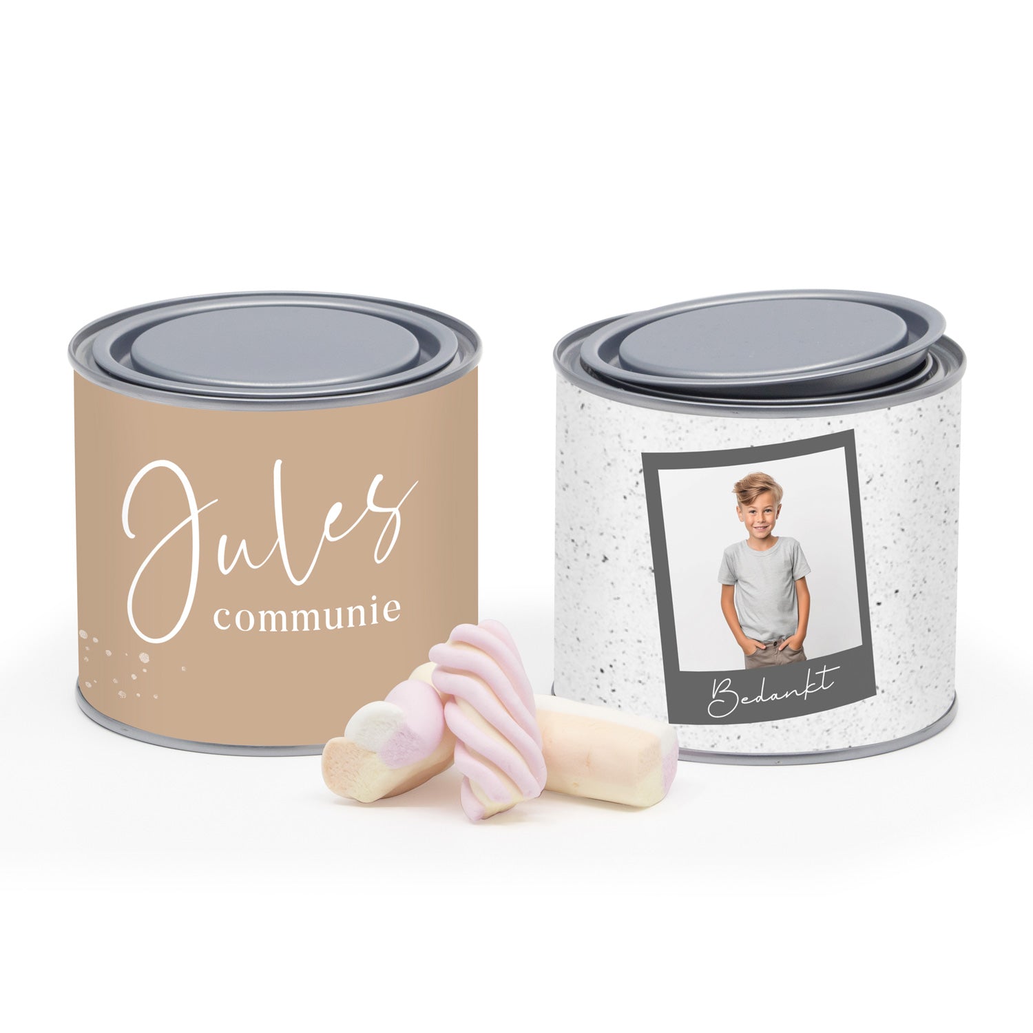 Verfblik medium met eigen wikkel - Communie jongens - Bedankjes.nl
