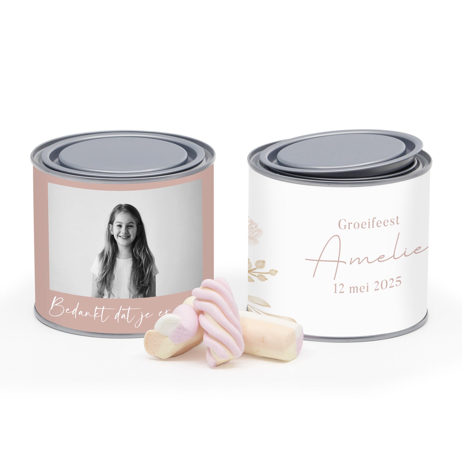 Verfblik medium met eigen wikkel - Communie meisjes - Bedankjes.nl