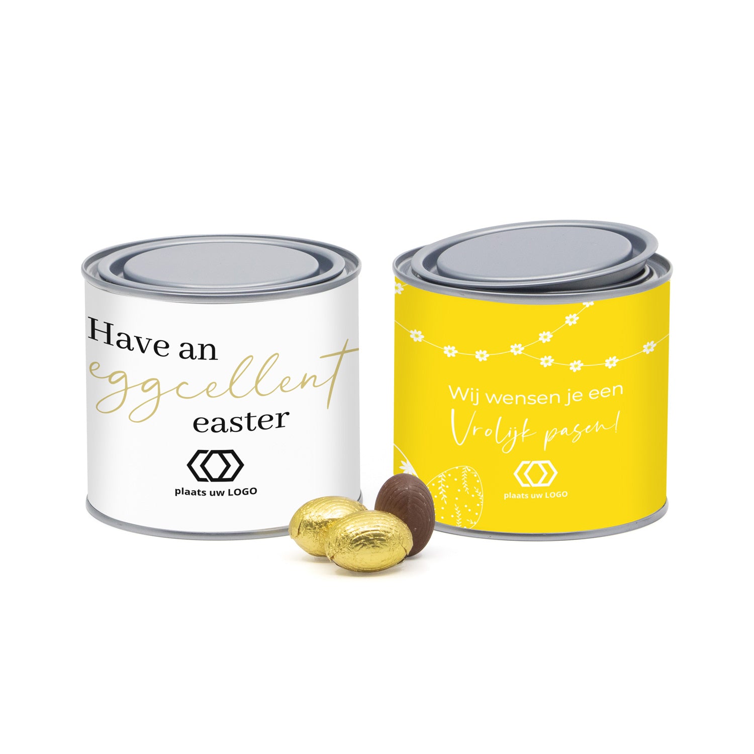 Verfblik 500ML met paaseitjes en eigen wikkel - Pasen - Bedankjes.nl